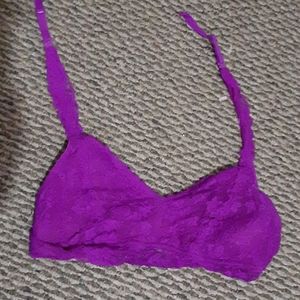 Purple lace bra